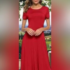 Reformation gorgeous red stretchy dress with great deep pockets
